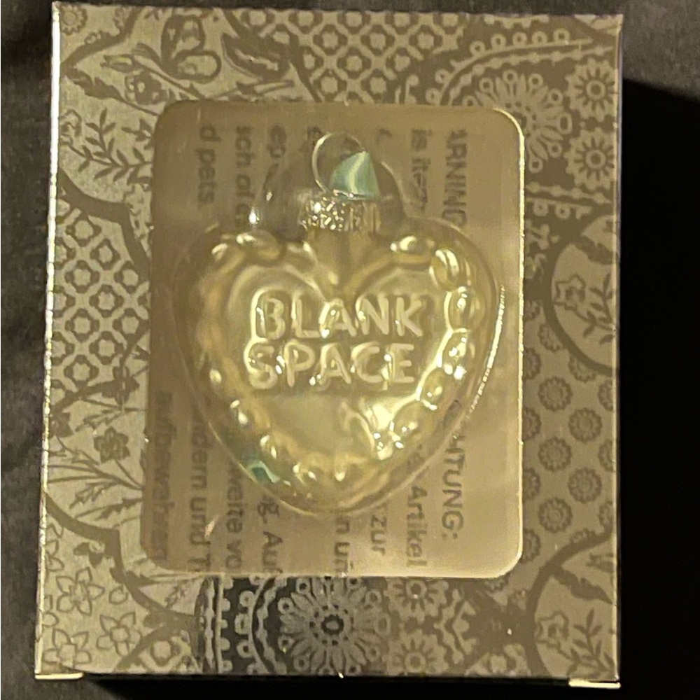 Taylor Swift Gold Heart Ornament